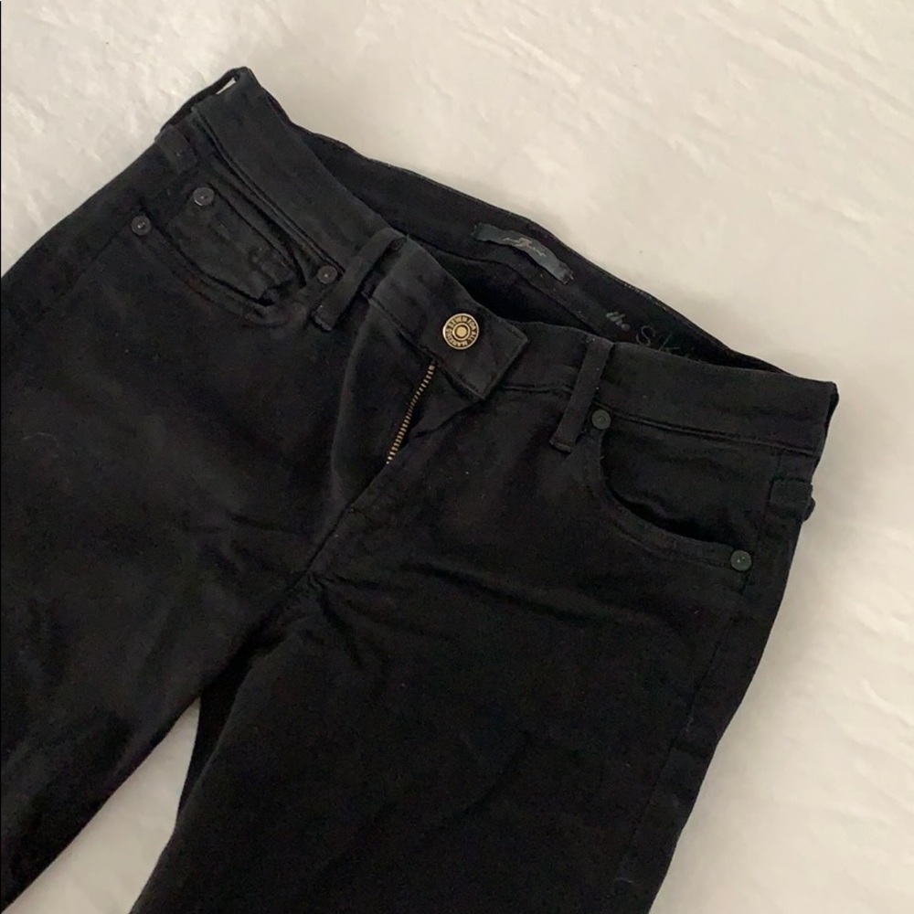 7 for All Mankind Slim Soft Black Jeans